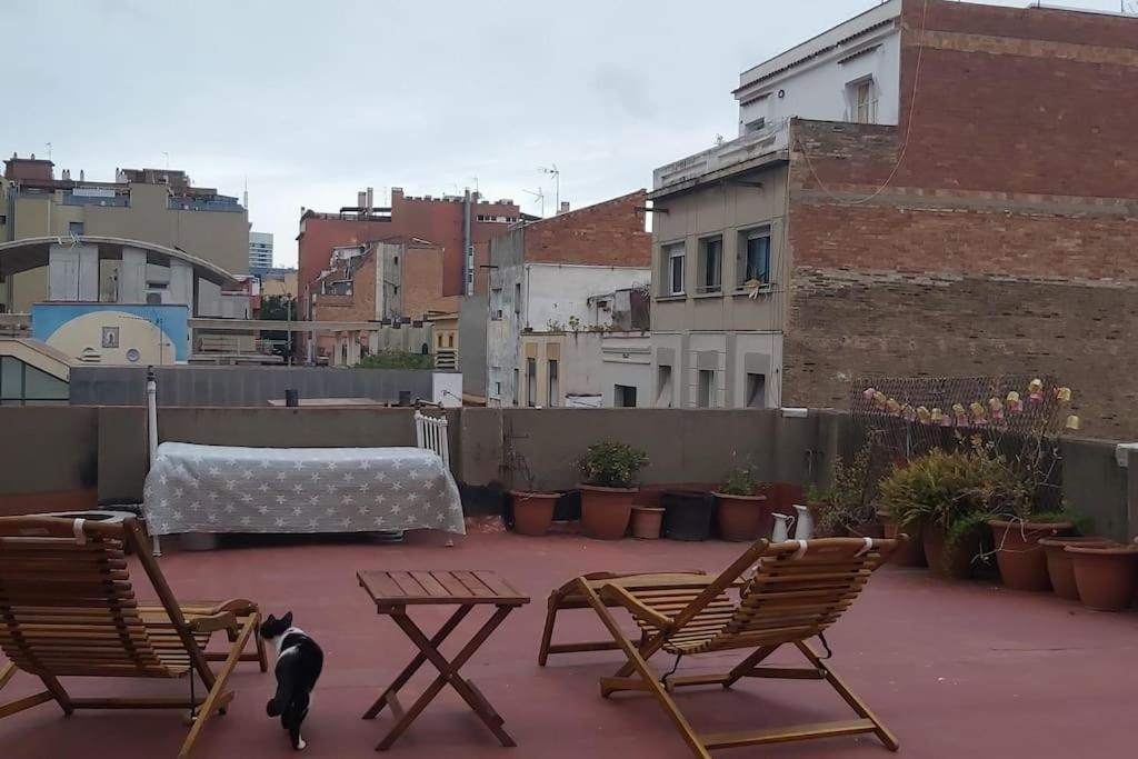 Small Room In Sants With Huge Terrace Barcellona Esterno foto
